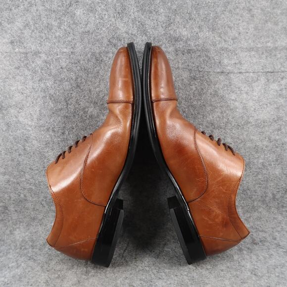Stacy Adams Shoes Mens 10.5 Oxford Dress Cap Toe Leather Brown Formal Business main image 10